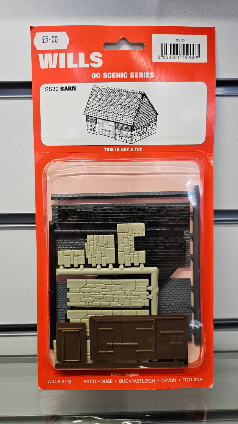 Wills OO SS30 Barn, Boxed, Complete