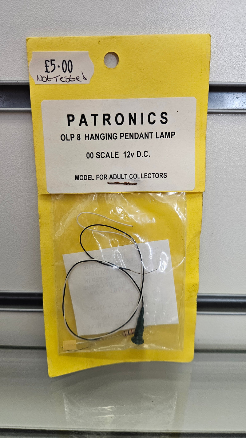 Patronics OLP 8 Hanging Pendant Lamp 00 Scale 12v D.C Not tested, Boxed