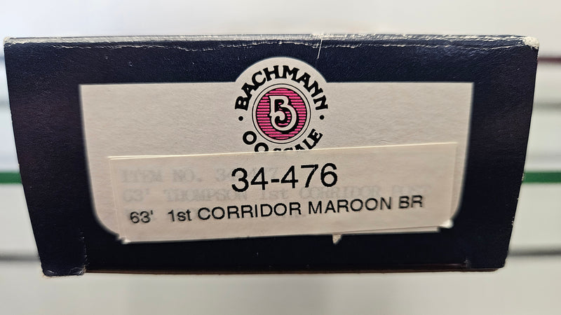 Bachmann 34-476 63 1st Corridor Maroon BR Coach, Missing Buffer, Boxed