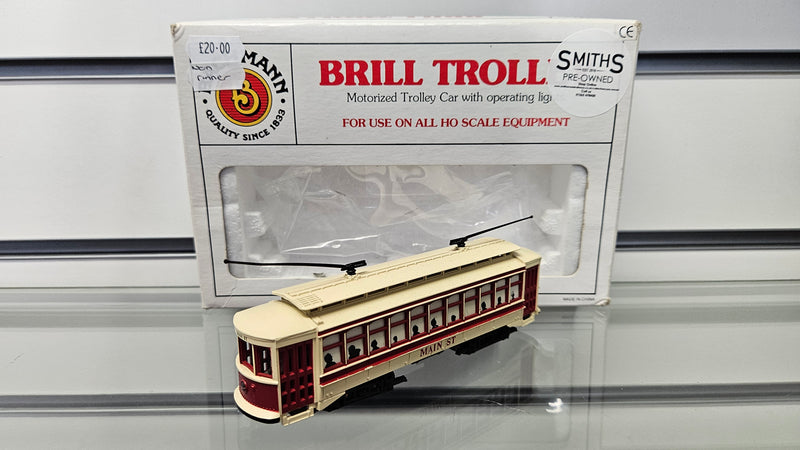 Bachmann 61047 HO Mainstreet Brill Trolley, Boxed, Non Runner, Lights Work