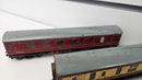 Hornby Dublo 3 x MK1 Coaches, Metal Wheels, Spares