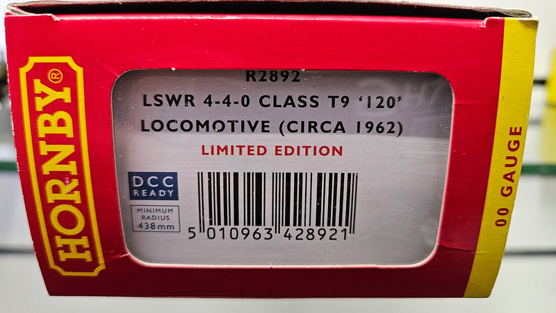 Hornby R2892 LSWR Class T9 120 Locomotive Limited Edition, Boxed, Excellent Runner