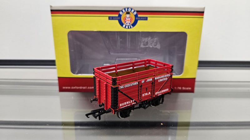 Oxford Rail OR76CK7003 7 Plank Mineral Wagon Coke Exec Of John Hargreaves 2 Coke Rails, Boxed