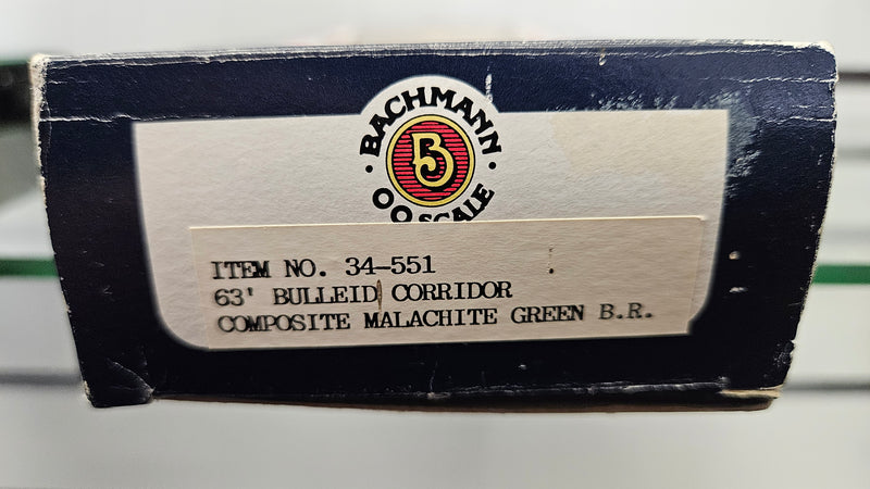 Bachmann 34-551 63 Bullied Corridor Composite Green BR, Boxed