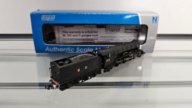 Dapol N 2S-011-002 A10 Flying Scotsman 103 Wartime Black NE, Boxed, Good Runner