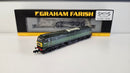 Graham Farish N 371-825A Class 47 Diesel D1745 BR Two Tone Green, Boxed, Good Runner