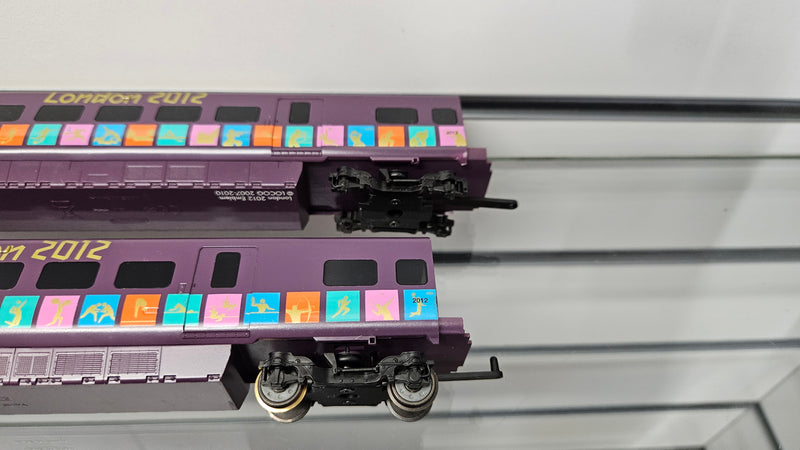 Hornby (B) Class 395 001 London 2012 PARTS, 2 x Coaches, 2 x Dummy Cars & 1 x Power Car, Motor Works Shorts Missing Ends & Wheels, PARTS ONLY, Unboxed