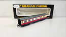 Graham Farish N 374-826 Stanier Brake 3rd BR Crimson & Cream, Boxed