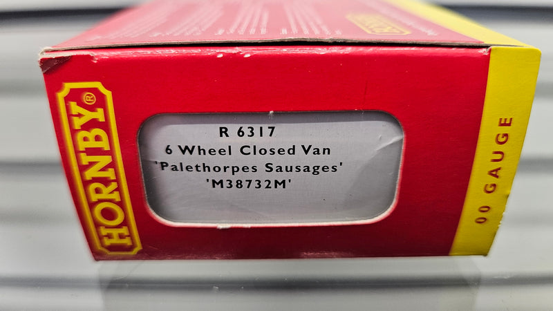Hornby R6317 6 Wheel Closed Van Palethorpes Sausages M38732M, Boxed