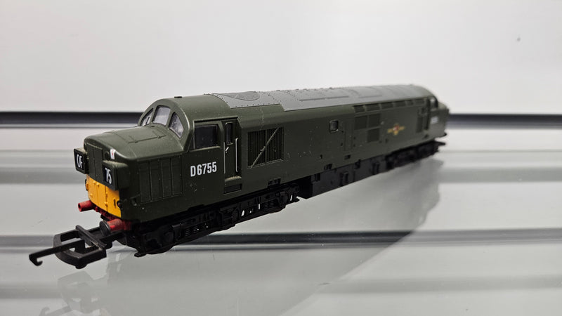Lima Class 37 D6755 BR Green Diesel, Unboxed, Missing Buffer, Good Runner