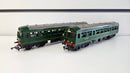 Tri-ang R157 & R158 BR Green Power & Dummy Car Set, Unboxed, Poor Runner
