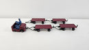 Dublo Dinky Toys No.76 Lansing Bagnall Tractor & 4 x Trailers, Unboxed