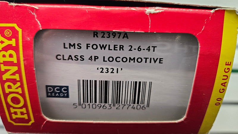 Hornby R2397A LMS Fowler 2-6-4T Class 4P Loco 2321, Boxed, Hesitant Jumpy Runner