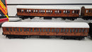 4 x O Gauge Kit Built GCR 60ft Teak Coaches, Unboxed