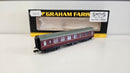 Graham Farish N 374-852 Stanier Composite First & Second BR Maroon Coach, Boxed