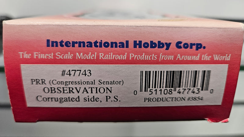 IHC 47743 PRR Observation Corrugated Side PS Pennsylvania, Boxed