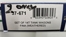 Bachmann 37-671 2 x 14T Tank Wagons Fina Weathered, Boxed