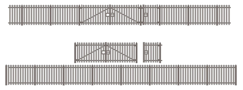 Peco N 280 Modern Palisade Fencing with Gates