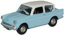 Oxford Diecast OO Ford Anglia Light Blue & Ermine White - 76105007