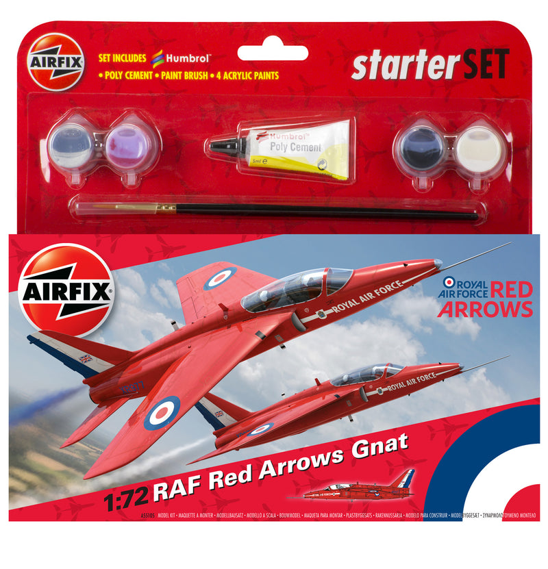 Airfix RAF Red Arrows Gnat Starter Set - AX55105