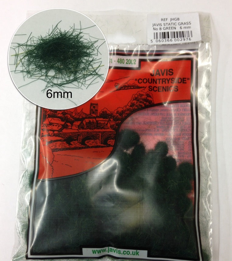 Javis Static Grass No.8 Green 6mm - JHG8