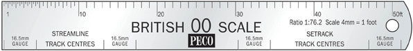 Peco OO SL-20 Scale Rule