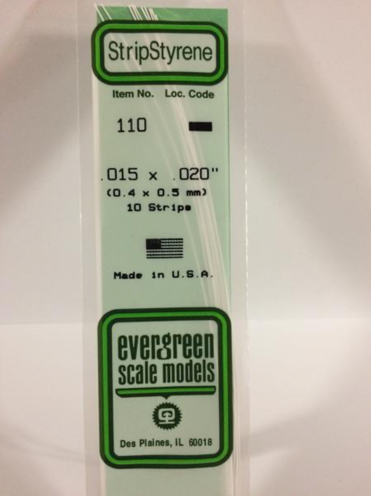 Evergreen 110 .015 x .020"