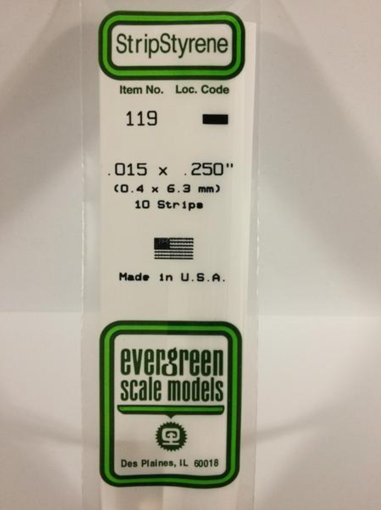 Evergreen 119 .015 x .250"