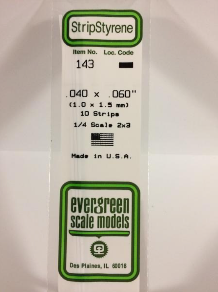 Evergreen 143 .040 x .060"
