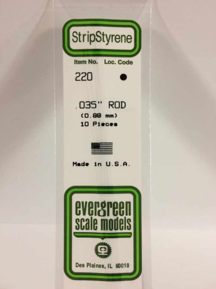 Evergreen 220 .035" Rod