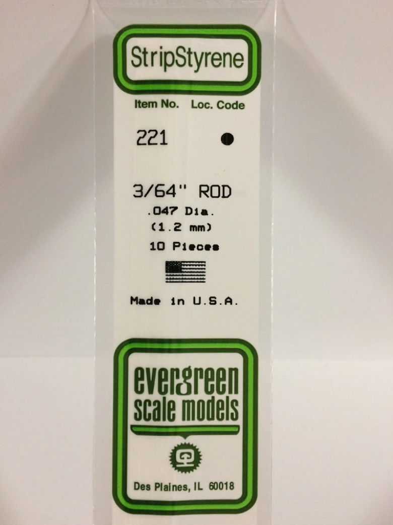 Evergreen 221 3/64" Rod