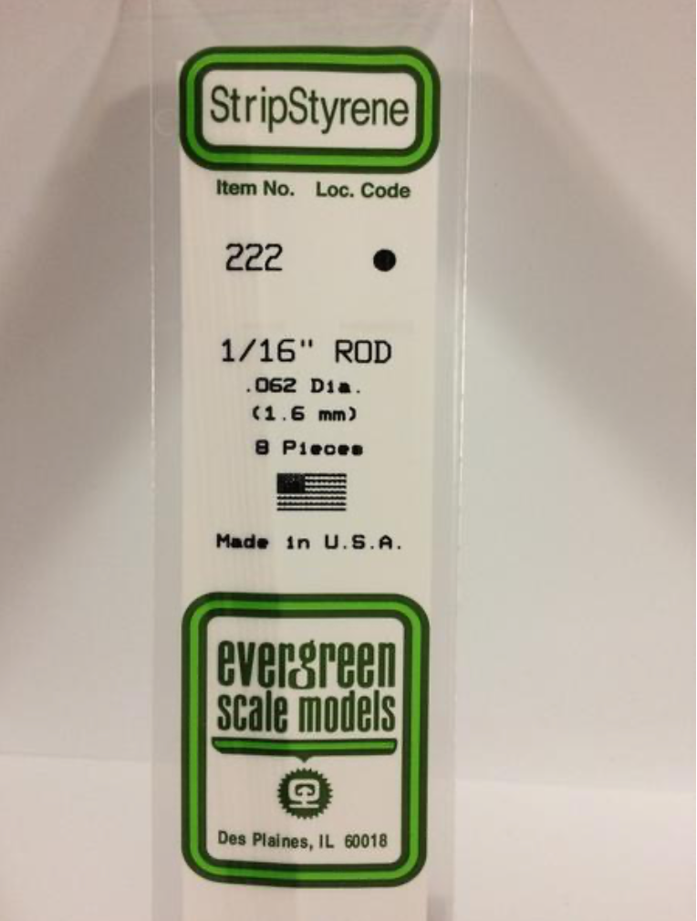 Evergreen 222 1/16" Rod