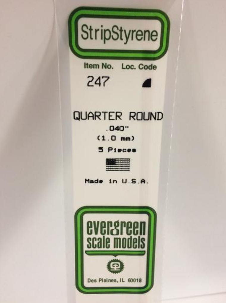 Evergreen 247 .040" Quarter Round