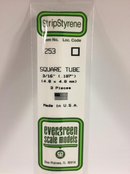 Evergreen 253 3/16' Square Tube