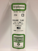 Evergreen 254 1/4' Square Tube