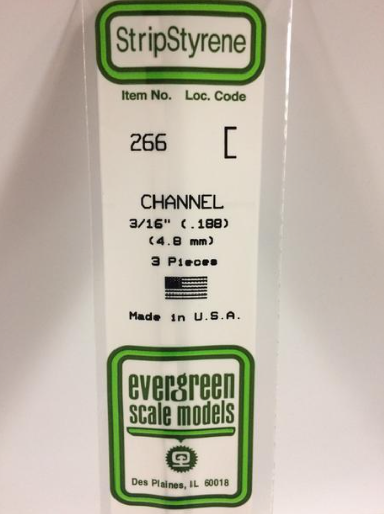 Evergreen 266 3/16" Channel