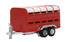 Oxford Diecast N Livestock Trailer Red - NFARM004