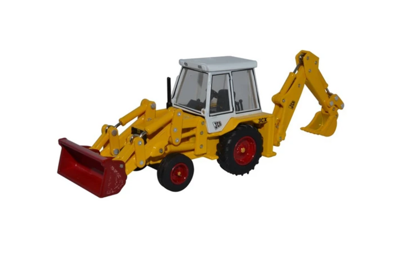 Oxford Diecast OO JCB 3CX 1980s Backhoe Loader - 76JCX003