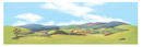 Peco SK-33 Medium Mountainous Landscape Backscene