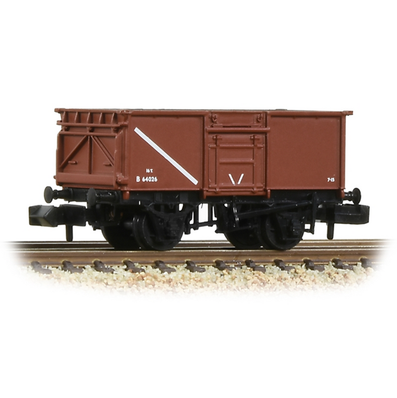 Graham Farish N BR 16T Steel Mineral Wagon with Top Flap Doors BR Bauxite - 377-226B