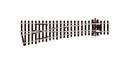 Peco OO SL-E192 Code 75 Small Radius Left Hand Electrofrog Point