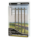 Woodland Scenics O Wired Poles Single Crossbar - WUS2280