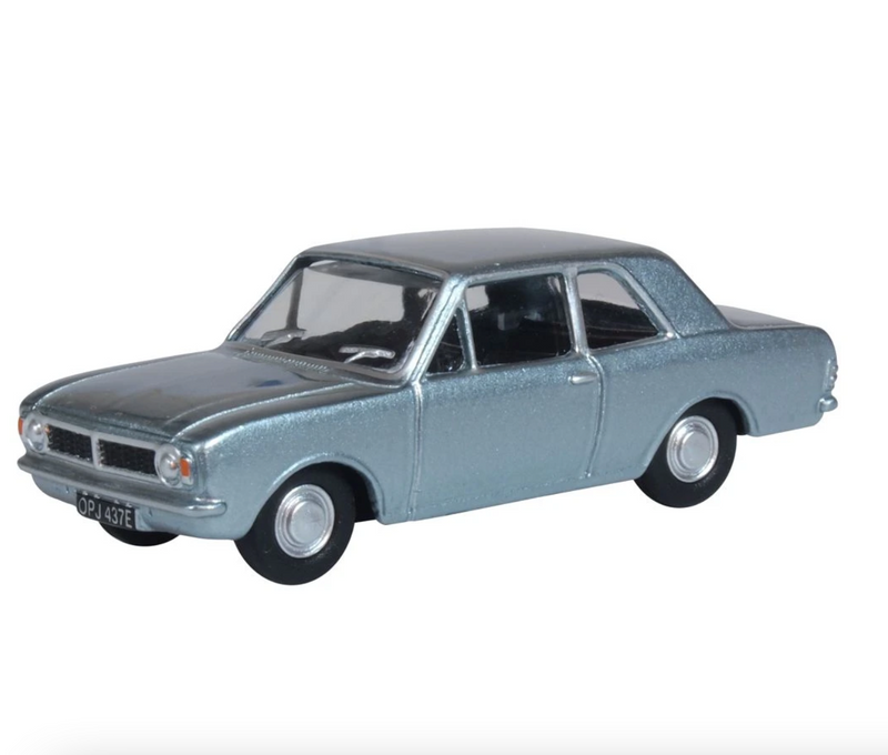 Oxford Diecast OO Ford Cortina MkII Blue Mink - 76COR2009