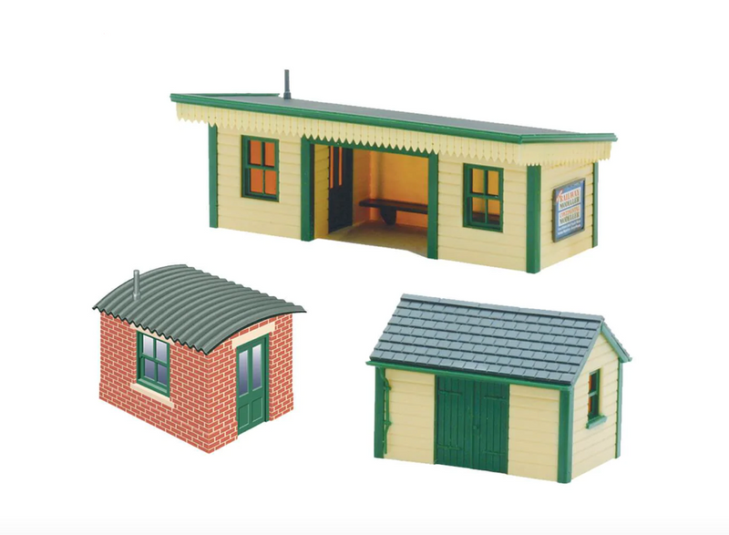 Peco N NB-16 Platform shelter Wooden With 2 Huts