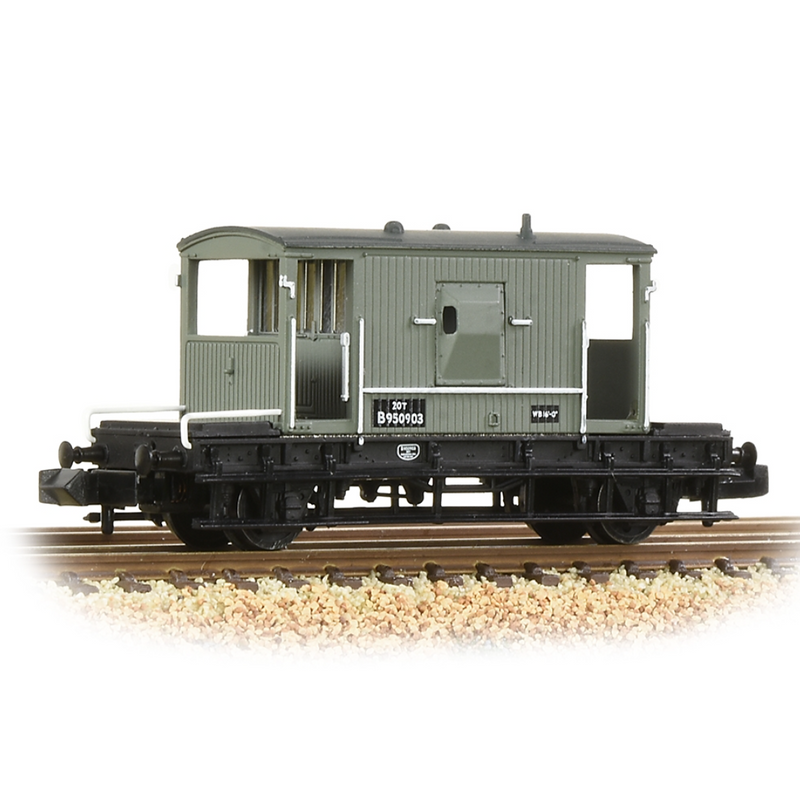 Graham Farish N BR 20T Brake Van BR Grey Early - 377-526D