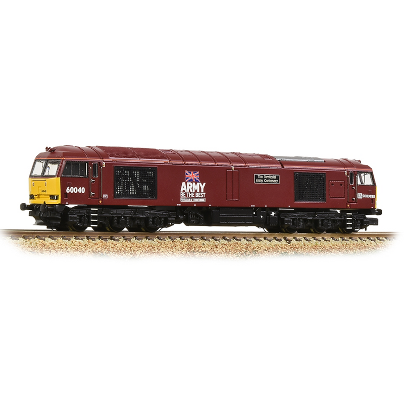 Graham Farish N Class 60 60040 The Territorial Army Centenary DB Schenker Army Red - 371-361